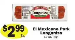 Sellers Bros El Mexicano pork longaniza offer