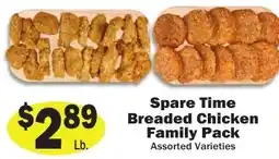 Sellers Bros Spare Time Breaded Chicken Family Pack offer
