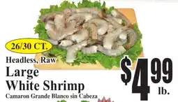 Baja Ranch Headless, Raw Large White Shrimp offer