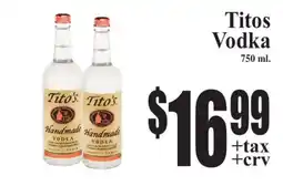 Baja Ranch Titos Vodka offer