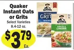 Sellers Bros Quaker instant oats or grits offer