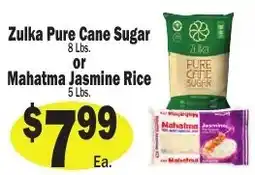 Sellers Bros Zulka pure cane sugar or mahatma jasmine rice offer