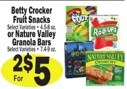 Sellers Bros Betty Crocker Fruit Snacks or Nature Valley Granola Bars offer