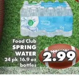 Sullivan's Foods Food Club spring water offer