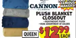 Ollie's CANNON CLASSIC PLUSH BLANKET CLOSEOUT offer