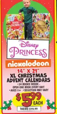 Ollie's DISNEY PRINCESS XL CHRISTMAS ADVENT CALENDARS offer