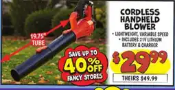 Ollie's CORDLESS HANDHELD BLOWER offer