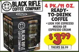Ollie's BLACK RIFLE COFFEE COMPANY READY- TO-DRINK COFFEE offer