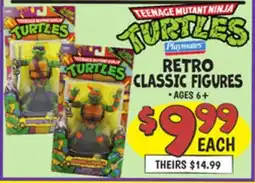Ollie's TEENAGE MUTANT NINJA TURTLES Retro Classic Figures offer
