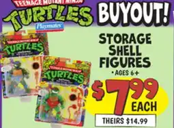 Ollie's TEENAGE MUTANT NINJA TURTLES STORAGE SHELL FIGURES offer