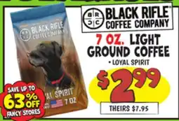 Ollie's BLACK RIFLE COFFEE COMPANY 7 OZ. LIGHT GROUND COFFEE offer
