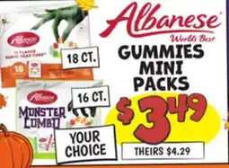 Ollie's Albanese World's Best GUMMIES MINI PACKS offer