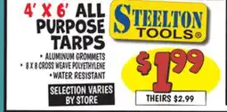 Ollie's STEELTON TOOLS ALL PURPOSE TARPS offer