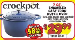 Ollie's 7 QT. ENAMELED CAST IRON DUTCH OVEN offer