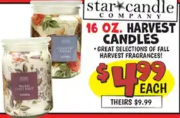 Ollie's STAR CANDLE COMPANY HARVEST CANDLES offer