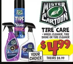 Ollie's MISTER CARTOON TIRE CARE offer