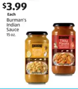 Aldi Burman's Indian Sauce offer