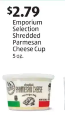 Aldi Emporium Selection Shredded Parmesan Cheese Cup offer