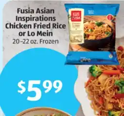 Aldi Fusia Asian Inspirations Chicken Fried Rice or Lo Mein offer