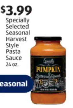 Aldi Specially Selected Seasonal Harvest Style Pasta Sauce offer