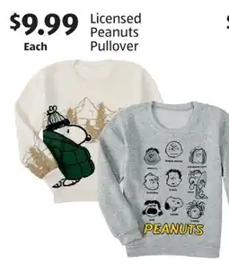 Aldi Licensed Peanuts Pullover offer