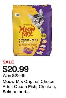Tractor Supply Company Meow Mix Original Choice Adult Ocean Fish, Chicken, Salmon and Turkey Recipe Dry Cat Food offer