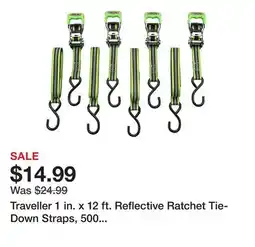 Tractor Supply Company Traveller 1 in. x 12 ft. Reflective Ratchet Tie-Down Straps, 500 lb., 4-Pack, FH95354 offer