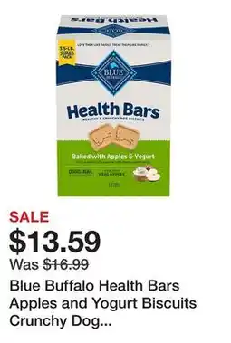 Tractor Supply Company Blue Buffalo Health Bars Apples and Yogurt Biscuits Crunchy Dog Treats, 3.5 lb offer
