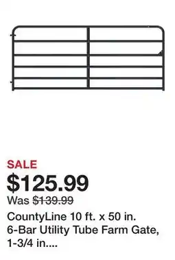 Tractor Supply Company CountyLine 10 ft. x 50 in. 6-Bar Utility Tube Farm Gate, 1-3/4 in. Tube, Blue offer