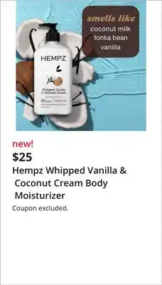 JC Penney Hempz Whipped Vanilla & Coconut Cream Body Moisturizer offer