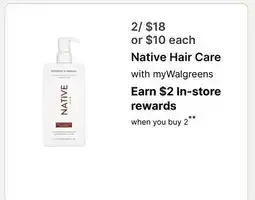 Walgreens Native Hair Care offer