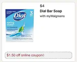Walgreens Dial Bar Soap offer