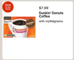 Walgreens Dunkin' Donuts Coffee offer