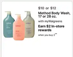 Walgreens Method Body Wash offer