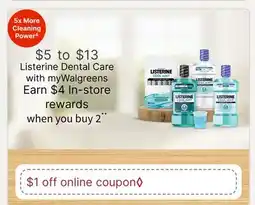 Walgreens Listerine Dental Care offer