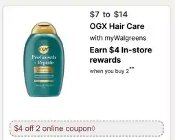 Walgreens OGX Hair Care offer