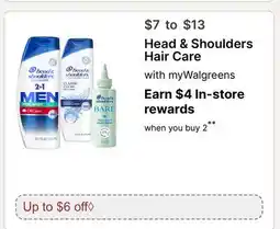 Walgreens Head & Shoulders Hair Care offer