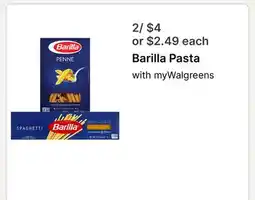 Walgreens Barilla Pasta offer
