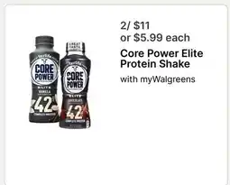 Walgreens Core Power Elite Protein Shake offer