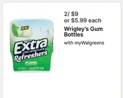 Walgreens Wrigley's Gum Bottles offer