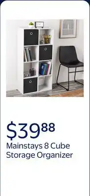 Walmart Mainstays 8 Cube Storage Organizer, White offer