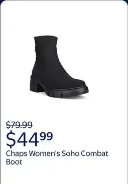 Walmart Chaps Women's Soho Combat Boot offer