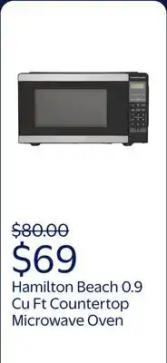 Walmart Hamilton Beach 0.9 Cu ft Countertop Microwave Oven, 900 Watts, Stainless Steel, New offer