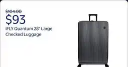 Walmart iFLY Quantum 28 Expandable Large Checked Hardside Top-Opening Luggage, Charcoal offer