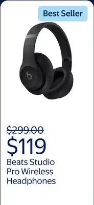 Walmart Beats Studio Pro Wireless Headphones - Black offer