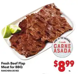 Vallarta Supermarkets Fresh Beef Flap Meat for BBQ offer