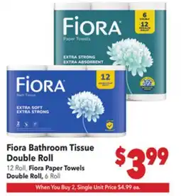 Vallarta Supermarkets Fiora Bathroom Tissue Double Roll offer