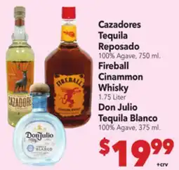 Vallarta Supermarkets Cazadores Tequila Reposado offer