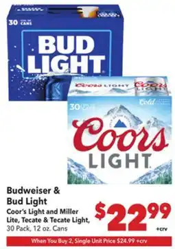 Vallarta Supermarkets Budweiser & Bud Light offer