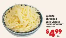 Vallarta Supermarkets Vallarta Shredded Jack Cheese / QUESO MONTEREY RALLADO offer